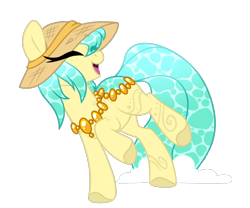 Size: 1200x1000 | Tagged: safe, artist:crystal-tranquility, imported from derpibooru, oc, oc:sunrise shore, original species, pond pony, closed species, female, hat, mare, simple background, solo, transparent background