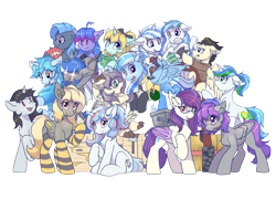 Size: 4096x3112 | Tagged: safe, artist:ravistdash, derpibooru exclusive, imported from derpibooru, oc, oc only, oc:alex, oc:cyanine willow, oc:diamonody, oc:gearf, oc:machine storm, oc:moontrace, oc:otakulight, oc:ravist, oc:sharlight twiler, oc:skywalk shadow, oc:sunset cloudy, oc:white wings, oc:yuehring, alicorn, bat pony, bee, dracony, dragon, earth pony, hybrid, insect, pegasus, pony, unicorn, derpibooru community collaboration, 2023 community collab, bat pony oc, clothes, diamond, explosives, female, food, green eyes, honey, looking at each other, looking at someone, male, minecraft, multicolored hair, pegasus oc, pickaxe, simple background, sitting, smiling, socks, spread wings, striped socks, tnt, transparent background, wings