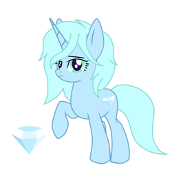 Size: 4096x4096 | Tagged: safe, artist:foxyfell1337, imported from derpibooru, oc, oc only, oc:ice diamond, pony, unicorn, absurd resolution, base used, eyebrows, female, frown, horn, looking at you, mare, raised hoof, simple background, solo, transparent background, unicorn oc