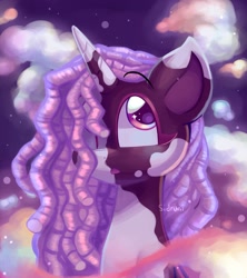 Size: 1861x2100 | Tagged: safe, artist:sidruni, idw, imported from derpibooru, pony, unicorn, spoiler:comic, spoiler:g5comic, spoiler:g5comic14, coat markings, dreadlocks, eyebrows, female, g5, mare, pinto, raised eyebrow, solo, violette rainbow, vitiligo