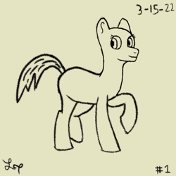 Size: 2000x2000 | Tagged: safe, artist:lucytwostickz, imported from derpibooru, earth pony, pony, 2022, old art, solo