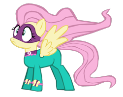 Size: 1280x1008 | Tagged: safe, artist:benpictures1, imported from ponybooru, fluttershy, saddle rager, pegasus, pony, power ponies (episode), cute, female, inkscape, mare, paralyzed, power ponies, shyabetes, simple background, solo, transparent background, vector