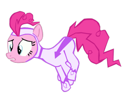 Size: 1280x973 | Tagged: safe, artist:benpictures1, imported from ponybooru, fili-second, pinkie pie, earth pony, pony, power ponies (episode), cute, diapinkes, female, gritted teeth, inkscape, mare, paralyzed, power ponies, simple background, solo, transparent background, vector
