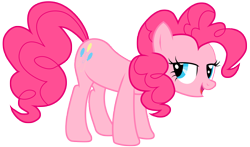Size: 5000x2930 | Tagged: safe, artist:kooner-cz, imported from derpibooru, pinkie pie, earth pony, pony, bedroom eyes, female, flirting, lidded eyes, mare, open mouth, simple background, solo, transparent background, vector