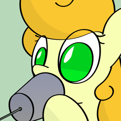 Size: 960x960 | Tagged: safe, artist:greenhoof, imported from derpibooru, carrot top, golden harvest, earth pony, pony, cup, cup phone, female, mare, no pupils, simple background, vector