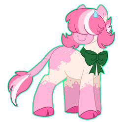 Size: 1743x1722 | Tagged: safe, artist:queertrixie, imported from derpibooru, oc, oc only, oc:molasses melody, cow, cow pony, bowtie, covered eyes, female, hooves, horns, mare, outline, simple background, solo, transparent background