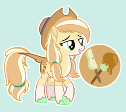 Size: 2126x1890 | Tagged: safe, artist:pastelnightyt, imported from derpibooru, oc, oc only, oc:caramel pear, earth pony, pony, base used, cowboy hat, earth pony oc, female, hat, mare, offspring, parent:applejack, parent:flim, parents:flimjack, solo, unshorn fetlocks