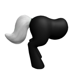 Size: 420x420 | Tagged: safe, artist:headpets, imported from derpibooru, pony, 3d, blank flank, half body, roblox, simple background, solo, tail, transparent background, white tail