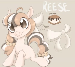 Size: 3500x3133 | Tagged: safe, artist:mushy, imported from derpibooru, oc, oc:reese, earth pony, bow, brown eyes, earth pony oc, female, filly, foal, hair bow, innocent, ponysona