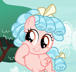 Size: 1142x1080 | Tagged: safe, imported from derpibooru, screencap, cozy glow, pegasus, pony, marks for effort, season 8, spoiler:s08, cozybetes, cropped, cute, daaaaaaaaaaaw, female, filly, foal, folded wings, happy, hoof on cheek, pure concentrated unfiltered evil of the utmost potency, pure unfiltered evil, smiling, solo, wings