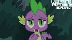 Size: 4400x2475 | Tagged: safe, edit, edited screencap, editor:quoterific, imported from derpibooru, screencap, spike, dragon, the big mac question, bush, solo, winged spike, wings