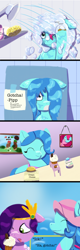 Size: 2048x6414 | Tagged: safe, artist:the crystal artist, derpibooru exclusive, imported from derpibooru, pipp petals, earth pony, pegasus, pony, adorapipp, blue mane, bubble, chocolate, comic, confused, cream cheese, cute, ears back, egg, eyes closed, female, filly, filly jazz, floppy ears, foal, food, g5, happy, ice cream cone, jazz hooves, jazzibetes, jewelry, lineless, mane dye, mirror, name, note, ocean, picture frame, poster, prank, reference to another series, reflection, scrubbing, shading, shampoo, shocked, shower, silly, soap, sponge, sprinkles, tiara, tongue out, water, wet, wet mane, wrong color, yoshi egg, younger