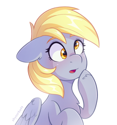 Size: 1144x1229 | Tagged: safe, artist:skysorbett, imported from derpibooru, derpy hooves, ditzy doo, pegasus, pony, background pony, female, floppy ears, g4, mare, simple background, solo, white background