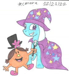 Size: 1026x1141 | Tagged: safe, artist:cmara, imported from derpibooru, trixie, pony, unicorn, grin, little miss magic, mr. men, smiling