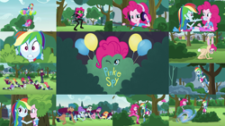 Size: 1280x721 | Tagged: safe, editor:quoterific, imported from derpibooru, pinkie pie, rainbow dash, human, equestria girls, pinkie spy (short), collage