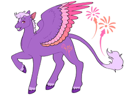 Size: 1280x960 | Tagged: safe, artist:s0ftserve, imported from derpibooru, oc, oc only, oc:star burst, pegasus, pony, colored wings, magical lesbian spawn, male, multicolored wings, offspring, parent:rainbow dash, parent:twilight sparkle, parents:twidash, simple background, solo, stallion, transparent background, wings