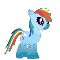 Size: 1200x1200 | Tagged: safe, artist:prixy05, imported from derpibooru, rainbow dash, kelpie, black sclera, kelpiefied, simple background, solo, species swap, transparent background, vector