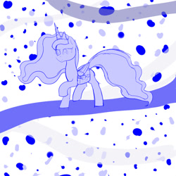 Size: 1280x1280 | Tagged: safe, artist:ricktin, imported from derpibooru, princess luna, pony, abstract background, bag, diaper bag, dream realm, solo