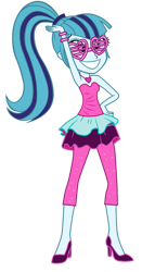 Size: 647x1234 | Tagged: safe, artist:ajosterio, imported from derpibooru, sonata dusk, human, equestria girls, friendship through the ages, bare shoulders, clothes swap, simple background, sleeveless, slim, solo, strapless, thin, transparent background