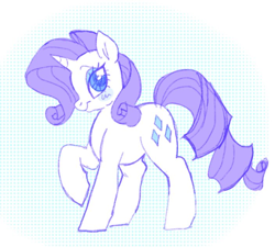 Size: 704x635 | Tagged: safe, artist:saddleup4love, imported from derpibooru, rarity, pony, unicorn, blush sticker, blushing, female, g4, looking at you, mare, raised hoof, smiling, solo