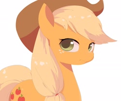 Size: 2048x1713 | Tagged: safe, artist:cheesesauce_45, imported from derpibooru, applejack, earth pony, pony, applejack's hat, cowboy hat, female, hat, looking at you, mare, simple background, solo, white background