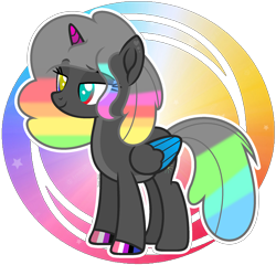 Size: 1944x1864 | Tagged: safe, artist:pastelnightyt, imported from derpibooru, oc, oc only, alicorn, pony, base used, colored wings, female, hooves, mare, multicolored hooves, multicolored mane, simple background, solo, transparent background, two toned wings, wings