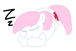 Size: 897x605 | Tagged: safe, imported from derpibooru, nurse redheart, lying down, onomatopoeia, ponyloaf, prone, simple background, sleeping, smiling, solo, sound effects, white background, zzz