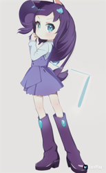 Size: 512x832 | Tagged: safe, imported from derpibooru, rarity, human, equestria girls, ai content, ai generated, faceplay, female, hand on face, simple background, solo, standing, white background