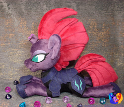 Size: 2681x2304 | Tagged: safe, artist:1stastrastudio, imported from derpibooru, tempest shadow, pony, irl, lying down, photo, plushie, prone, solo