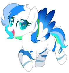 Size: 2027x2136 | Tagged: safe, imported from derpibooru, oc, oc only, oc:dashwhite, pegasus, pony, derpibooru community collaboration, 2023 community collab, female, mare, open mouth, open smile, pegasus oc, simple background, smiling, solo, spread wings, transparent background, wings