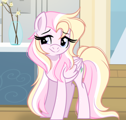 Size: 3080x2922 | Tagged: safe, artist:emberslament, imported from derpibooru, oc, oc only, oc:orchid breeze, pegasus, pony, female, heart, heart eyes, long mane, long tail, mare, pegasus oc, solo, tail, wingding eyes