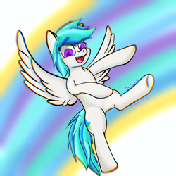 Size: 1600x1600 | Tagged: safe, artist:lancy, imported from derpibooru, oc, oc only, oc:lancy, pegasus, pony, flying, pegasus oc