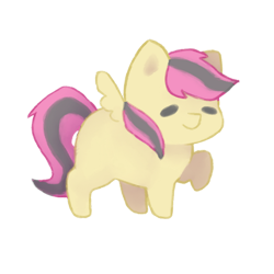 Size: 600x600 | Tagged: safe, artist:spritzles, imported from derpibooru, oc, oc only, pegasus, pony, chibi, pegasus oc, raised hoof, simple background, solo, transparent background, wings