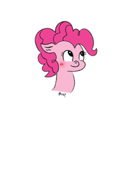 Size: 1200x1600 | Tagged: safe, artist:beepbeep, imported from derpibooru, pinkie pie, pony, bust, female, mare, simple background, solo, white background