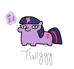 Size: 611x569 | Tagged: safe, artist:beepbeep, imported from derpibooru, twilight sparkle, oc, oc only, oc:puddle worms™, pony, unicorn, female, mare, simple background, solo, squatpony, twiggie, white background, worms