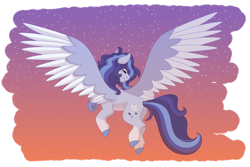 Size: 1280x854 | Tagged: safe, artist:itstechtock, imported from derpibooru, oc, oc:azure, pegasus, pony, colored wings, female, mare, solo, two toned wings, wings