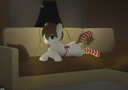 Size: 2778x1966 | Tagged: safe, artist:av1ra, imported from derpibooru, earth pony, pony, clothes, female, happy new year, holiday, new year, socks, yakutian horse