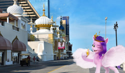 Size: 1594x932 | Tagged: safe, artist:jaredking779, edit, imported from derpibooru, pipp petals, pegasus, pony, atlantic city, cellphone, female, g5, irl, mare, my little pony: a new generation, new jersey, phone, photo, ponies in real life, stock vector, story included