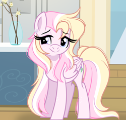 Size: 3080x2922 | Tagged: safe, artist:emberslament, imported from derpibooru, oc, oc only, oc:orchid breeze, pegasus, pony, female, heart, heart eyes, long mane, long tail, mare, pegasus oc, solo, tail, wingding eyes, wings