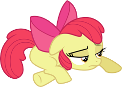 Size: 4192x3000 | Tagged: safe, artist:cloudy glow, imported from derpibooru, apple bloom, earth pony, pony, .ai available, apple bloom's bow, bow, female, filly, floppy ears, foal, hair bow, lying down, simple background, solo, transparent background, vector