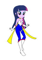 Size: 1280x1814 | Tagged: safe, artist:omegaridersangou, imported from derpibooru, twilight sparkle, human, equestria girls, equestria girls series, bare shoulders, clothes, clothes swap, cutie honey, female, misty honey, simple background, sleeveless, solo, strapless, transparent background, uniform