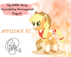 Size: 2000x1600 | Tagged: safe, artist:julintendo, derpibooru exclusive, imported from derpibooru, applejack, earth pony, pony, comic:friendship reimagined, braid, solo