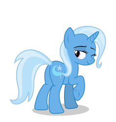 Size: 5352x5634 | Tagged: safe, artist:gypsykumquat, imported from derpibooru, trixie, pony, unicorn, no second prances, .svg available, butt, female, inkscape, looking at you, looking back, looking back at you, mare, missing accessory, one eye closed, plot, raised hoof, rear view, show accurate, simple background, smiling, smiling at you, solo, the great and powerful ass, transparent background, vector, wink, winking at you