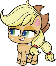 Size: 295x345 | Tagged: safe, artist:pascalmulokozi2, edit, edited screencap, imported from derpibooru, screencap, applejack, earth pony, pony, my little pony: pony life, princess probz, applejack's hat, background removed, cowboy hat, female, g4.5, hat, mare, not a vector, simple background, transparent background