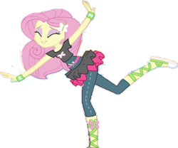 Size: 712x591 | Tagged: safe, edit, edited screencap, imported from derpibooru, screencap, fluttershy, human, dance magic, equestria girls, background removed, ballerina, ballet slippers, balletshy, clothes, female, simple background, solo, transparent background, tutu, wristband