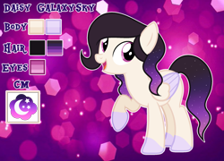 Size: 2228x1600 | Tagged: safe, artist:cindystarlight, imported from derpibooru, oc, oc only, oc:daisy galaxysky, pegasus, pony, female, mare, reference sheet, solo