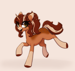 Size: 1950x1860 | Tagged: safe, artist:_alixxie_, imported from derpibooru, oc, oc only, oc:kayla, pony, unicorn, eye clipping through hair, female, horn, looking at you, mare, open mouth, open smile, shadow, signature, simple background, smiling, smiling at you, solo, unicorn oc, white background