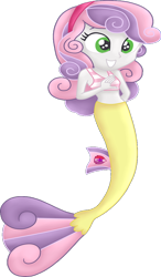 Size: 390x666 | Tagged: safe, artist:liniitadash23, imported from derpibooru, sweetie belle, mermaid, seapony (g4), equestria girls, surf and/or turf, equestria girls-ified, fish tail, mermaid tail, mermaidized, midriff, seaponified, seapony sweetie belle, simple background, solo, species swap, tail, transparent background, vector