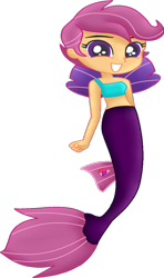 Size: 392x663 | Tagged: safe, artist:liniitadash23, imported from derpibooru, scootaloo, mermaid, seapony (g4), equestria girls, surf and/or turf, equestria girls-ified, fin wings, fins, mermaidized, seaponified, seapony scootaloo, simple background, solo, species swap, transparent background, wings