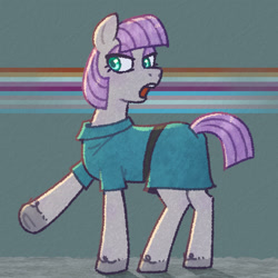 Size: 2048x2048 | Tagged: safe, artist:purrtal2, imported from derpibooru, maud pie, earth pony, pony, lesbian pride flag, pride, pride flag, solo, transgender pride flag, turned head